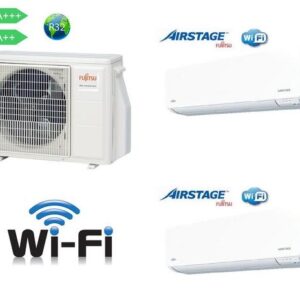 Fujitsu AOYG18KBTA2 + 2 x 09KMCG ( 2 x 9000Btu ) WIFI AIRSTAGE