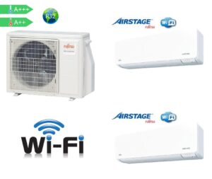 мулти сплит система Fujitsu Aoyg18kbta2 ( 2 X 12knca / 2 X 12000 Btu ) мултисплит външно тяло