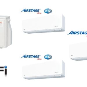 Fujitsu Aoyg24lat3 + 3 X Asyg12kmcg ( 3 X 12000btu ) мултисплит външно тяло